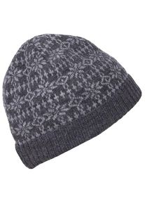 Albmerino Mütze Norweger Mütze Herren (Gr 54-56 cm |grau)