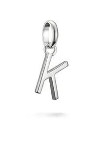 Charm Buchstabe Thomas Sabo "Charm Alphabet/Buchstabe - Connect", silber (silberfarben), Charms, Damen, K, Silber 925 (recycelt)