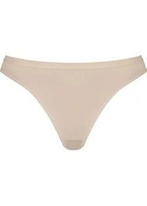Stringtanga Naturana "The Thursday", Damen, Gr. 38, 1 Stk., beige (light beige), Obermaterial: 76% Polyamid, 24% Elasthan, unifarben, Unterhosen, feminin, elastisch, bequem, eng, weich