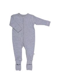 Joha 581 Nightsuit 2-In-1 Foot Basic Overall Kinder (Größe 80 |lila/grau)