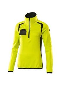 Mascot ACCELERATE SAFE 19353-316 Fleecepullover mit kurzem Rei&szlig;verschluss Damen | hi-vis Gelb/Schwarzblau | 5XL - hi-vis Gelb/Schwarzblau