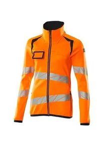 Mascot Accelerate Safe Damen Fleecepullover mit Reisverschluss 19153-315 | hi-vis Orange/Schwarzblau | 2XL - hi-vis Orange/Schwarzblau