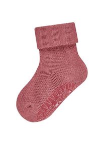 Sterntaler Fliesen Flitzer Wolle Hüttenschuhe Kinder (Größe 25/26 |rot/rosa)