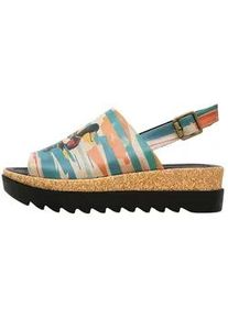 Sandalette DOGO "Gigi Sandale Goose Bumps Damen Sandalen", Damen, Gr. 40, Normalschaft, beige (natur), Lederimitat, Schuhe Sandalette, Handgefertigt