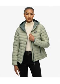 Superdry Damen Fuji Lite Steppjacke mit Kapuze Green - Gr&ouml;&szlig;e: 46 2082218500621N4X460