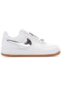 Nike Low-Top Sneaker - Nike Air Force 1 Low Travis Scott (AF100) - Gr. 37,5 (EU) - in Wei&szlig; - f&uuml;r Damen