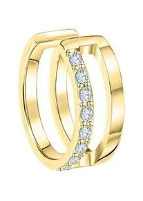 Ohrklemme Firetti "Schmuck Geschenk, Ohrring, Silber 925", gold (gelbgoldfarben, kristallwei&szlig;, kristallwei&szlig;), Ohrringe, Damen, 10,5mm, Silber 925 (Sterlingsilber), mit Zirkonia (synth.)