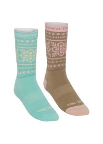 KARI TRAA Puffin Sock 2 Pack Merinosocken Damen Alltag (Gr 36/37 |bunt)