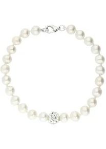 Armband Firetti "Schmuck Geschenk Armschmuck Armkette Perlarmband Glitzer", bunt (silberfarben, wei&szlig;, wei&szlig;), Armb&auml;nder, Damen, 19,5cm, Perlen Silber 925 (Sterlingsilber), Perlen, Silber 925 (Sterlingsilber), Armband, mit Kristall - mit S&uuml;&szlig;wasserzuchtperle