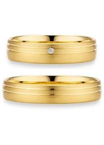 Phoenix Trauring PH&Ouml;NIX "Schmuck Partnerring Ehering Verlobungsring Freundschaftsring" Gr. 71, gelbgoldfarben, Fingerringe, Damen, 71, ohne Brillant, Silber 925 (Sterlingsilber), 4mm, Trauring, Made in Germany - wahlweise mit oder ohne Brillant