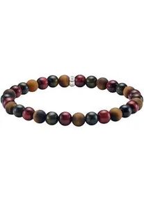 Armband Thomas Sabo "Talisman-Armband mit Beads" Gr. 21, silber (silberfarben, blau, rot, braun, blau, rot, braun), Armb&auml;nder, Damen, 21, Silber 925 (recycelt), Armband, mit Tigerauge