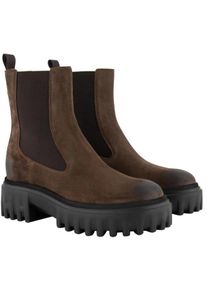 Hogan Stiefel - Brown Suede Ankle Boots With Lug Sole - Gr. 40 (EU) - in Braun - f&uuml;r Damen