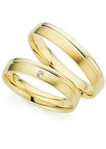 Phoenix Trauring PH&Ouml;NIX "Schmuck Partnerring Ehering Verlobungsring Freundschaftsring" Gr. 65, gelbgoldfarben, Fingerringe, Damen, 65, ohne Brillant, Silber 925 (Sterlingsilber), 4mm, Trauring, Made in Germany - wahlweise mit oder ohne Brillant