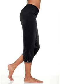 H.I.S. H.I.S Caprihose schwarz Gr. 36/38 für Damen. Bequem. Nachhaltig.