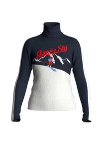 We Norwegians AfterSki Sweater Merinopullover Damen (Gr S |blau/weiß)