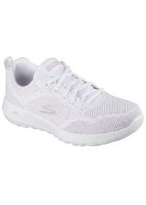 Sneaker Skechers "GO WALK JOY-VIOLET", Damen, Gr. 43, rosa (wei&szlig;, ros&eacute;goldfarben), Textil, meliert, Schuhe Sneaker, Trainingsschuh, Schn&uuml;rschuh mit Goga Mat Technologie