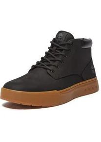 Schn&uuml;rboots Timberland "MAPLE GROVEMID LACE UP SNEAKER", Herren, Gr. 44,5, schwarz (schwarz nubuck), Leder, Schuhe Schn&uuml;rboots, Winterschuhe, Sneakerboots, Winterboots