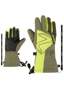 Ziener Laval AS AW Handschuhe Kinder Ski (Gr 7,5 |oliv |wasserdicht)