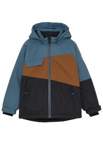 Skijacke Color Kids Ski Jacket Colorblock Kinder (Gr 128 |schwarz/blau |wasserdicht)