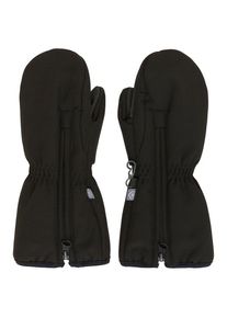 Color Kids Mittens Softshell Handschuhe Kinder (Gr 6-8 Years |schwarz |wasserdicht)