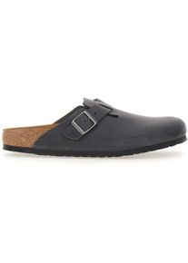 Birkenstock Slipper & Pantoletten - mules boston a boucle - Gr. 45 (EU) - in Schwarz - f&uuml;r Damen
