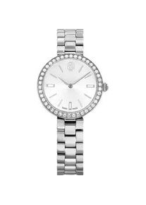 Quarzuhr Swarovski "CERTA", silber (silberfarben), Armbanduhren, Damen, Quarzuhr, Armbanduhr, Damenuhr, analog, Swarovski-Kristalle