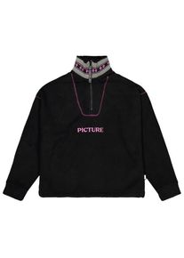 PICTURE Cylla Crop 1/4 Fleece Fleecepullover Damen (Gr M |schwarz)