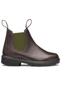 Blundstone #2394 Brown Leather With Olive Elastic Freizeitstiefel Kinder (Gr 30,5 |grau)