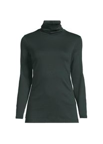 LANDS' END Rollkragenshirt aus Supima, Damen,  Gr&uuml;n, Baumwolle, by Lands' End
