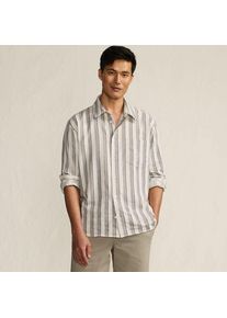 LANDS' END Gestreiftes Hemd, Herren,  Wei&szlig;, by Lands' End