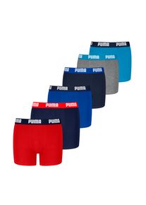 Puma Herren Boxershorts "Puma BOYS EVERYDAY BASIC BOXERS 6P ECOM", Gr. 170rot, blau, Obermaterial: 95% Baumwolle, 5% Elasthan, mehrfarbig, bedruckt,