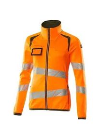 Mascot Accelerate Safe Damen Fleecepullover mit Reisverschluss 19153-315 | hi-vis Orange/Moosgr&uuml;n | 2XL - hi-vis Orange/Moosgr&uuml;n