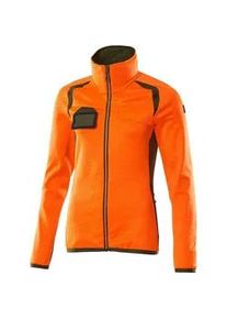 Mascot ACCELERATE SAFE 19453-316 Fleecepullover mit Rei&szlig;verschluss Damen | hi-vis Orange/Moosgr&uuml;n | S - hi-vis Orange/Moosgr&uuml;n
