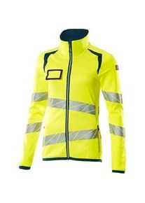 Mascot Accelerate Safe Damen Fleecepullover mit Reisverschluss 19153-315 | hi-vis Gelb/Dunkelpetroleum | L - hi-vis Gelb/Dunkelpetroleum