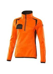Mascot ACCELERATE SAFE 19353-316 Fleecepullover mit kurzem Rei&szlig;verschluss Damen | hi-vis Orange/Dunkelanthrazit | 3XL - hi-vis Orange/Dunkelanthrazit