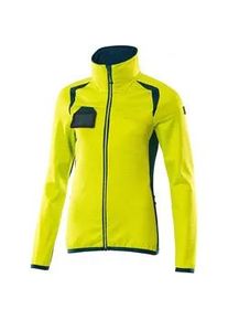Mascot ACCELERATE SAFE 19453-316 Fleecepullover mit Rei&szlig;verschluss Damen | hi-vis Gelb/Dunkelpetroleum | L - hi-vis Gelb/Dunkelpetroleum