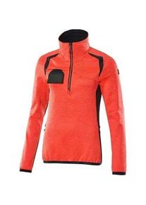Mascot ACCELERATE SAFE 19353-316 Fleecepullover mit kurzem Rei&szlig;verschluss Damen | hi-vis Rot/Schwarzblau | 4XL - hi-vis Rot/Schwarzblau