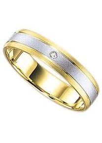 Trauring Firetti "Schmuck Geschenk Gold 375 Hochzeit Ehering Trauring "LIEBE" Gr. 17, gold (gelbgoldfarben, wei&szlig;goldfarben), Fingerringe, Damen, 17, 0,01 SI = kleine Einschl&uuml;sse mit Brillant, Gelbgold 375 Wei&szlig;gold 375, 4mm, Gelbgold 375, Wei&szlig;gold 375, Trauring, Made in Germany, wahlweise mit oder ohne Brillant