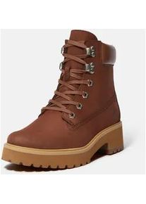 Schn&uuml;rboots Timberland "CARNABY COOL MID LACE UP BOOT", Damen, Gr. 42, braun (medium braun nubuck), Leder, Schuhe Schn&uuml;rboots, Winterstiefel, Schn&uuml;rstiefel, Winterschuhe