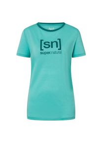 T-Shirt super.natural The Essential Logo Tee Damen (Gr XS |t&uuml;rkis)