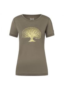 super.natural Tree of Knowledge Tee Merinoshirt Damen Wandern (Gr L |grau)
