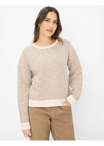 Brax Damen Strickpullover Style LIZ walnut, hellbraun, Gr. 44
