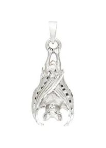 Kettenanh&auml;nger Jobo "H&auml;ngende Fledermaus", silber (silber 925), Schmuckanh&auml;nger, Damen, Silber 925 (Sterlingsilber), Kettenanh&auml;nger, 925 Silber