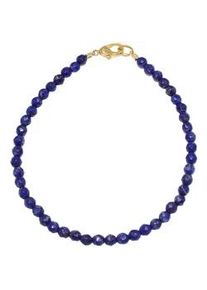 Armband Firetti "Schmuck Geschenk Armschmuck Armkette Farbstein Edelstein" Gr. 17, gold (gelbgoldfarben, blau, blau), Armb&auml;nder, Damen, 17, Messing, Armband, Made in Germany - mit Lapislazuli