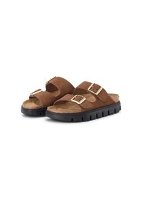 Birkenstock Low-Top Sneaker - Sandale Arizona Pap Chunky aus Veloursleder - Gr. 40 (EU) - in Braun - f&uuml;r Damen