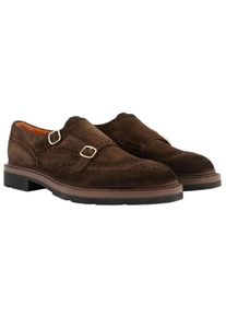Santoni Loafer - Kalamabuck-a-rvrt - Gr. UK_8 - in Braun - f&uuml;r Damen