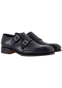 Santoni Double Buckle Goodyear - Gr. UK_9 - in Blau