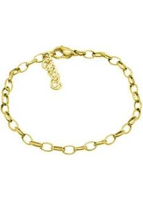 Edelstahlarmband Firetti "Schmuck Geschenk Ankerkettengliederung, 3,9 mm breit" Gr. 21, gold (gelbgoldfarben), Armb&auml;nder, Damen, 21, Edelstahl, Edelstahlarmband, Made in Germany
