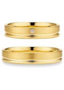 Phoenix Trauring PH&Ouml;NIX "Schmuck Partnerring Ehering Verlobungsring Freundschaftsring" Gr. 70, gelbgoldfarben, Fingerringe, Damen, 70, ohne Brillant, Silber 925 (Sterlingsilber), 4mm, Trauring, Made in Germany - wahlweise mit oder ohne Brillant