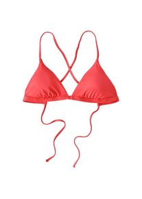 Patagonia Cross Shore Triangle Top Bikini-Top Damen (Gr L |rot/weiß)